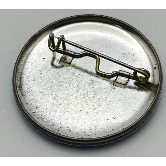 Vintage Bizz Pinback Button Blue Badge Retro Jacket Pin - Picture 2 of 6